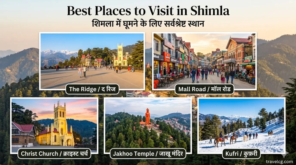 shimla me ghune ke lie jagahe