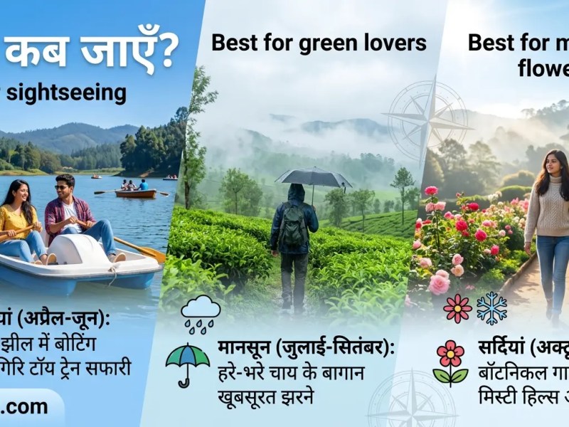 ऊटी कब जाएँ? (Best Time to Visit Ooty) – सम्पूर्ण यात्रा&nbsp;गाइड