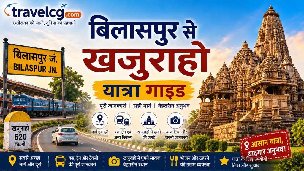 बिलासपुर से खजुराहो यात्रा&nbsp;गाइड